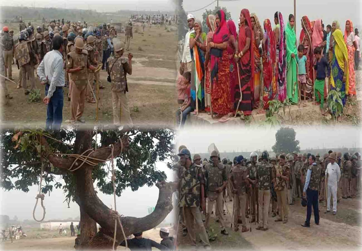 Dispute between farmers and police in Unnao