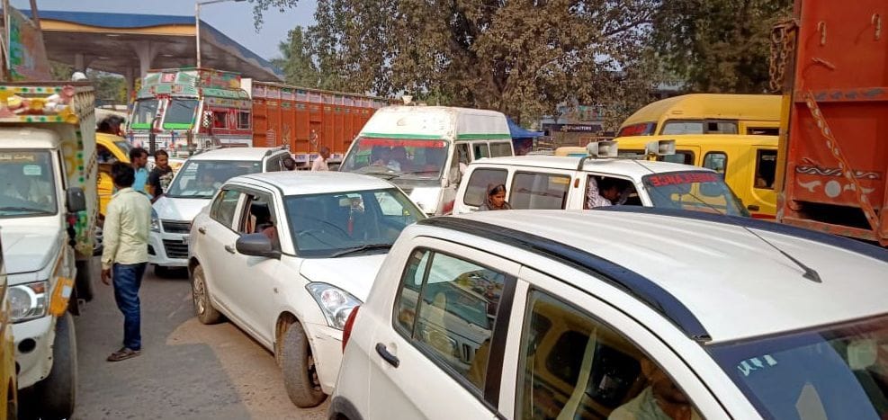 National highway was blocked for two hours