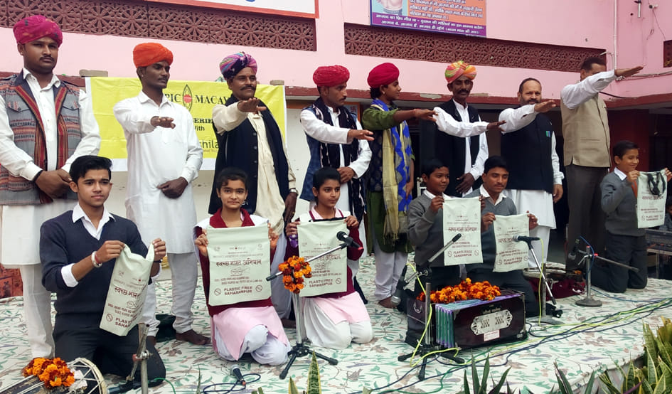 Students swayed on the presentation of Rajasthani folk songs