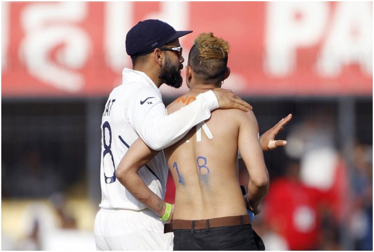 India vs Bangladesh Virat Kohli fan sneaks onto field during Indore Test
