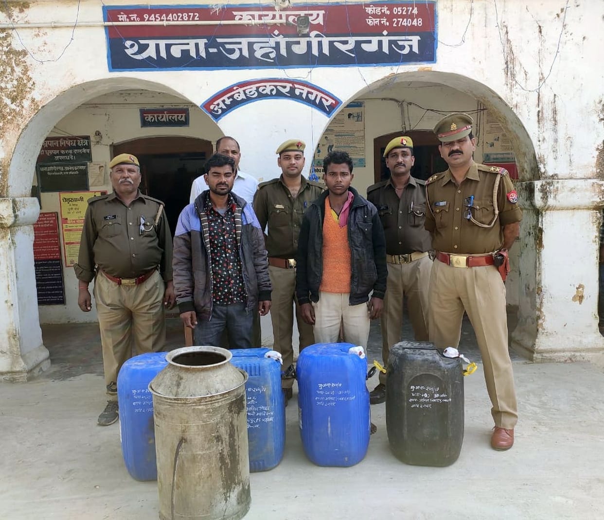 police raid 200 Liters wine