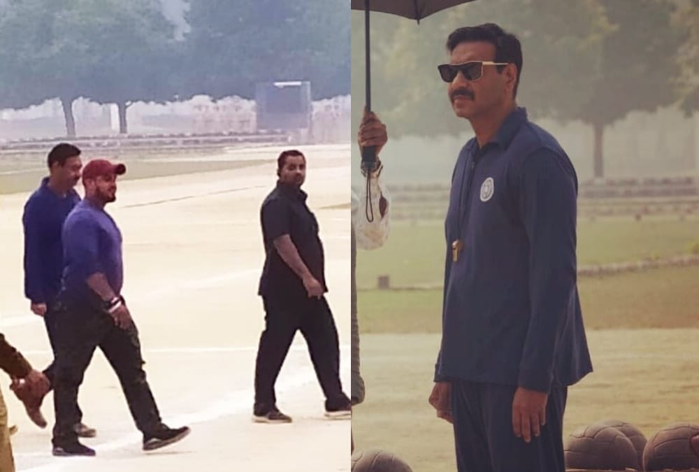 Ajay Devgan been seen teaching football to players at La-Martiniere Ground