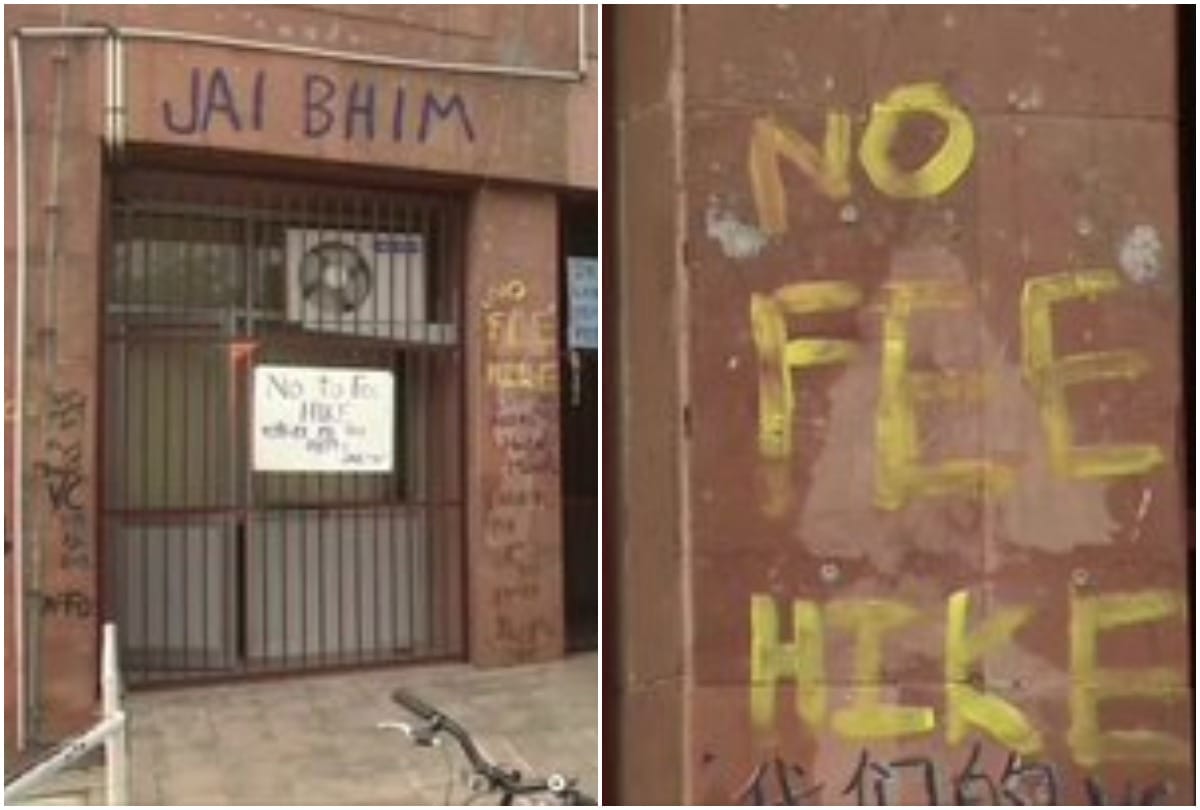FIR lodged by Delhi police against defacement of public property at JNU