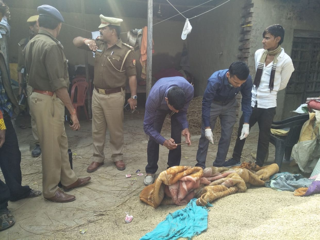 The body of a woman dug out a grave