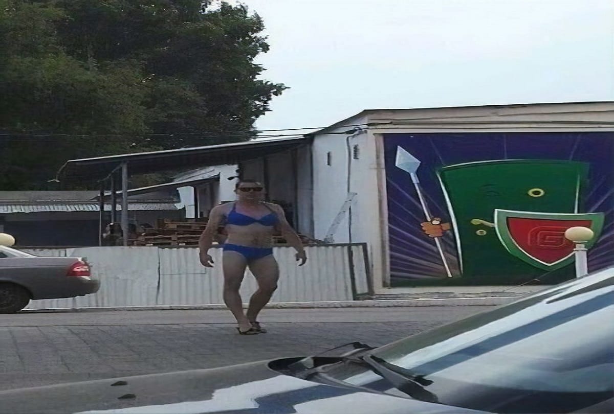 russia men in bikini for free fuel
