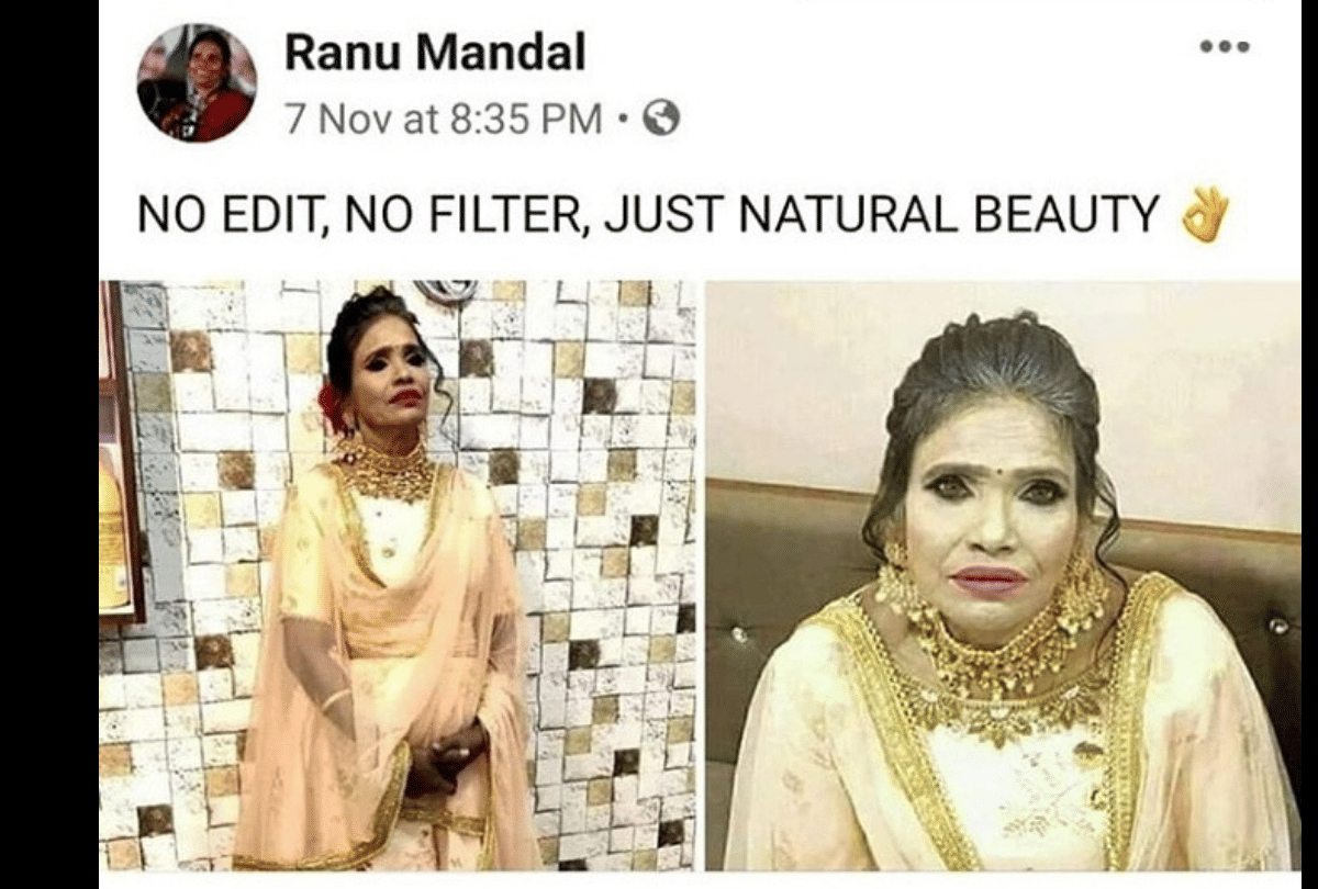 ranu mondal nakeup funny memes viral on social media