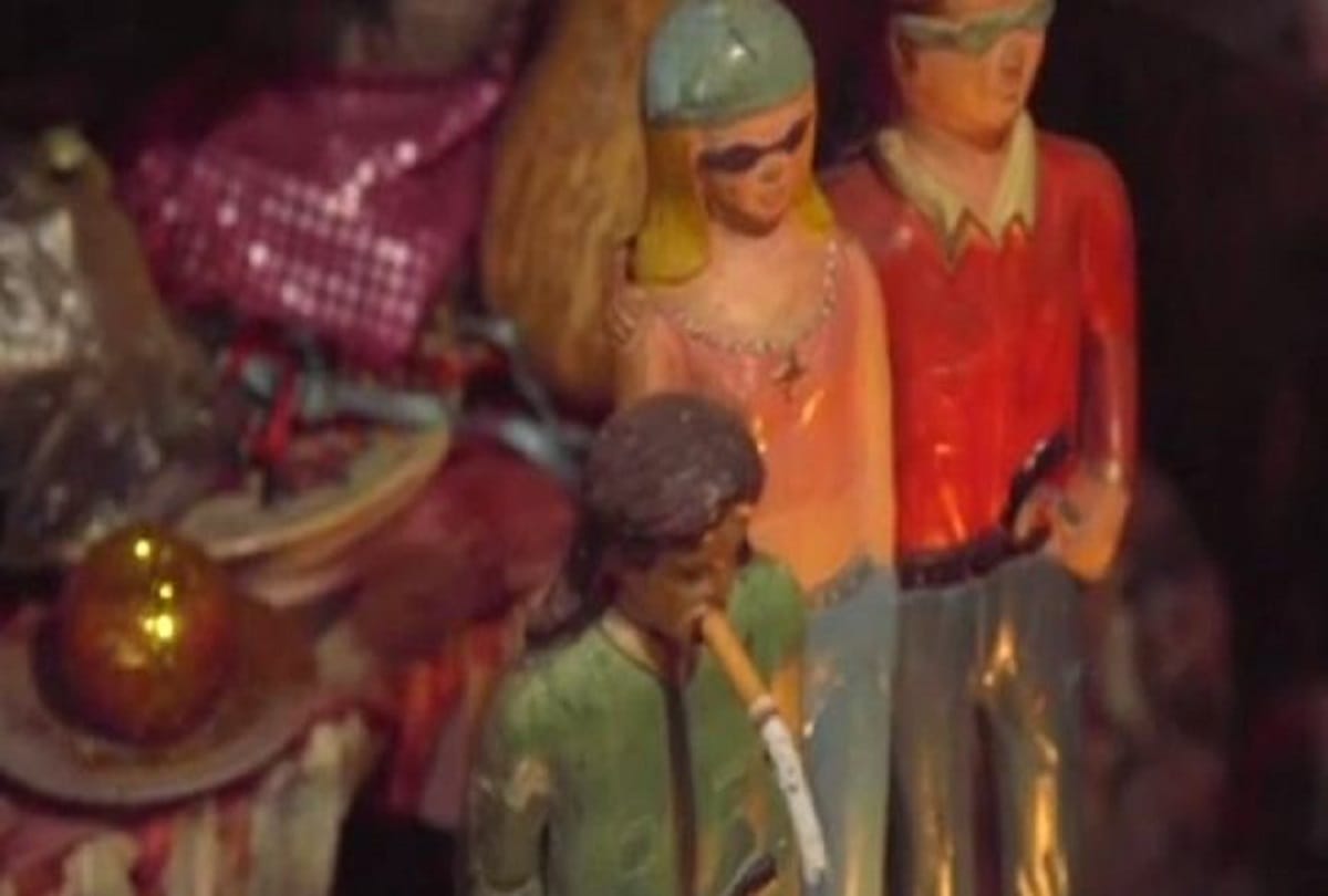 Santos Malandros Holy Thugs  shrine in Venezuela pray for protection