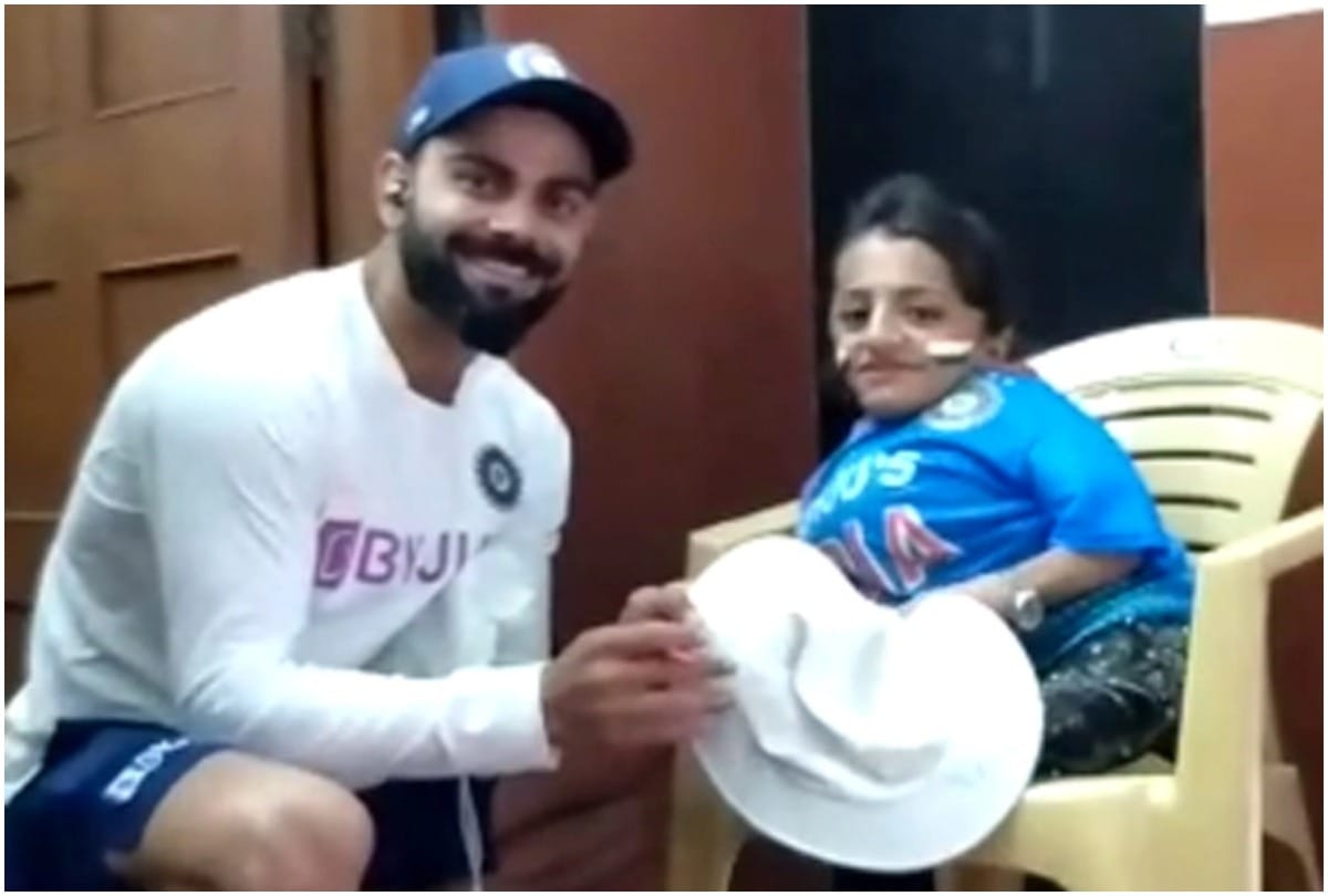 INDvBAN Virat kohli signs special autograph for cricket fan in Indore