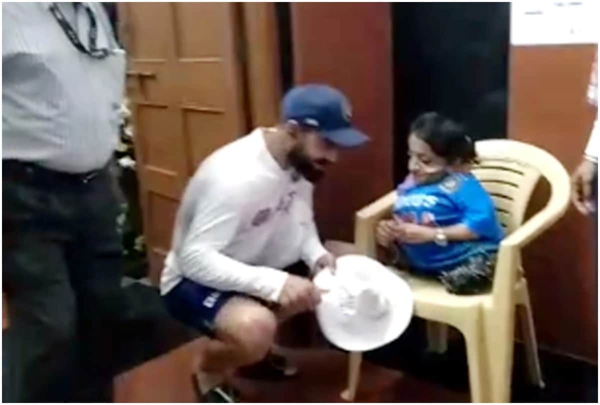 INDvBAN Virat kohli signs special autograph for cricket fan in Indore