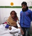 नैनीताल में भालू के हमले से घायल गंगा देवी बीडी पांडे अस्पताल में भर्ती।