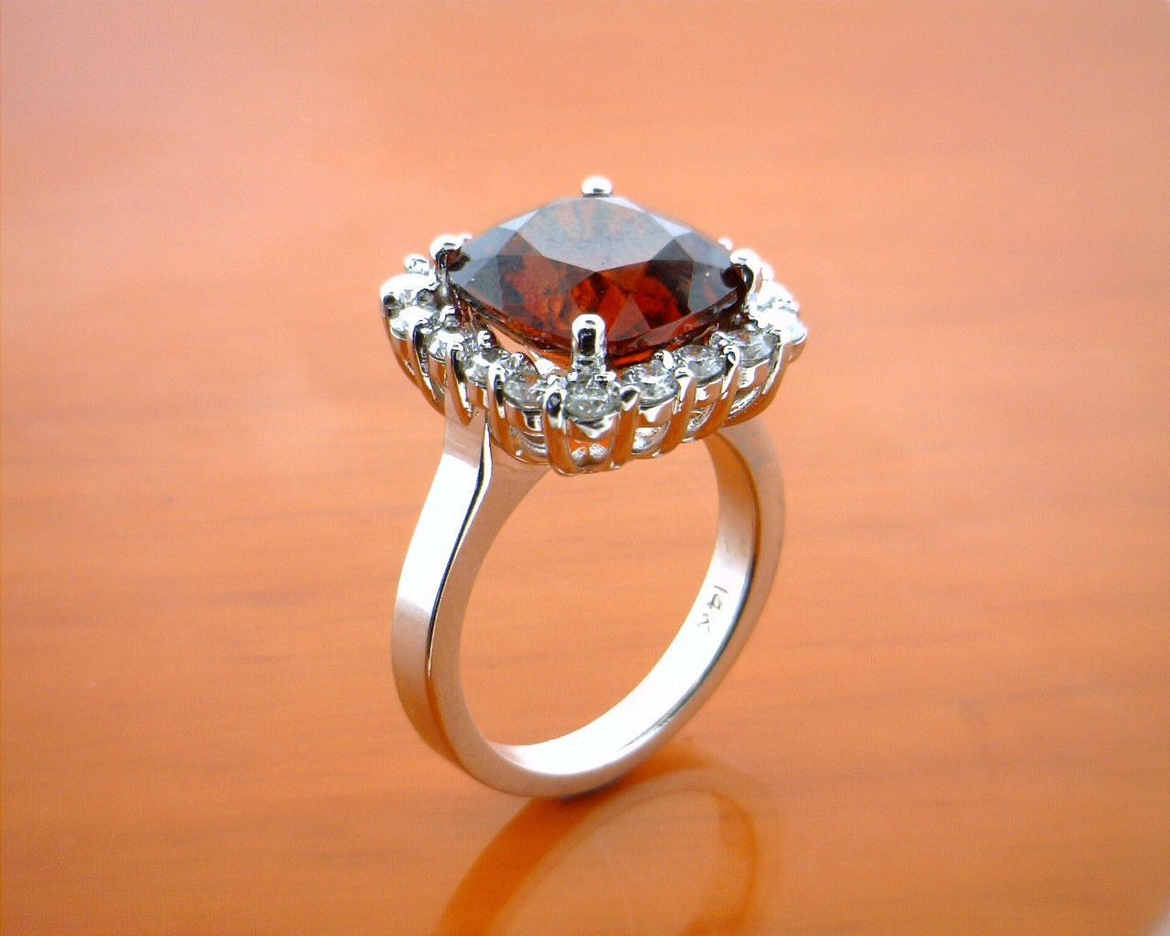 Stellar Garnet (Gomed) silver ring – Kundaligems.com