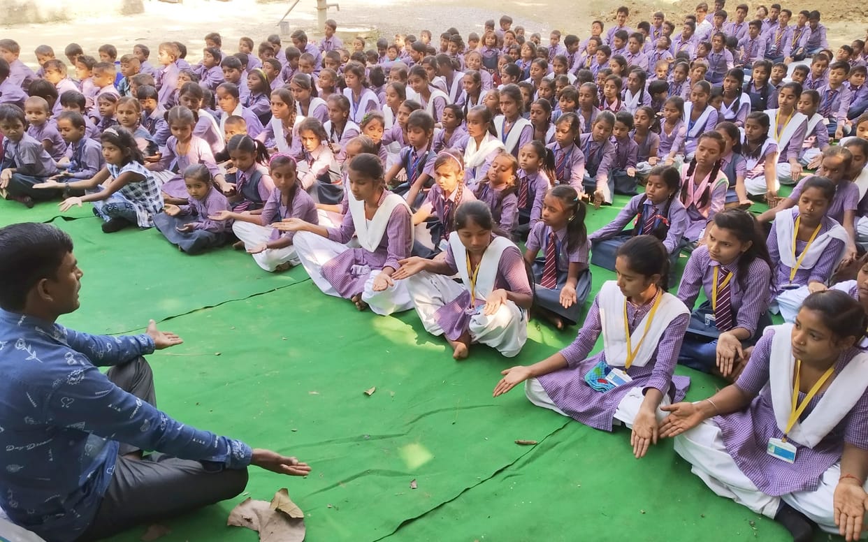 Smile came on the faces of daughters learning the nuances of yoga