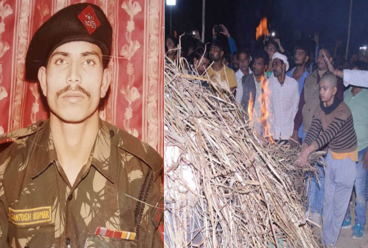 Funeral of martyr soldier Santosh Kumar Singh in agra