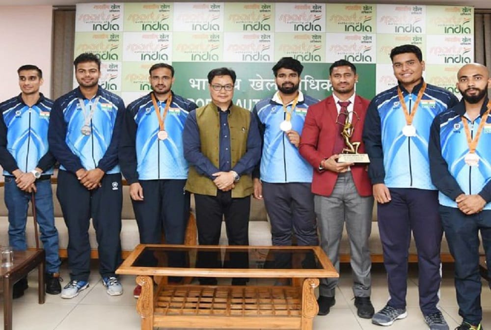 Kiren Rijiju felicitates World Para Athletics Championships medal winners with cash awards 