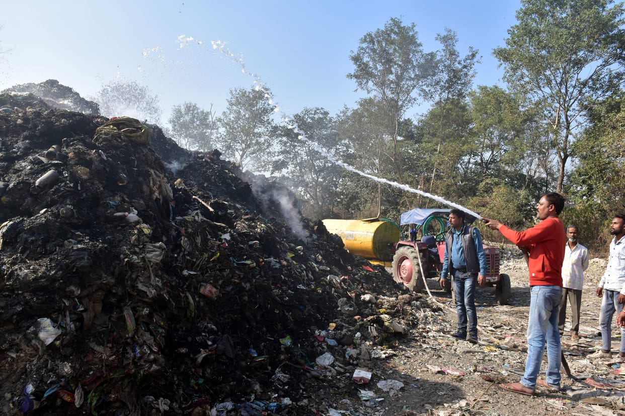 Trunching ground fire operation continues