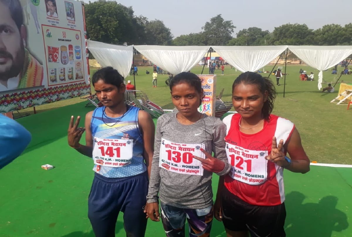 Akhil Bharti Indira Gandhi Marathon Prayagraj Rahul Pal and Shyamli Singh winner