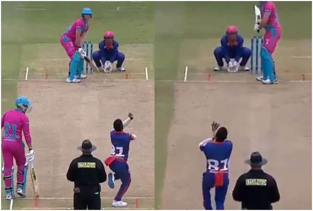Gregory Mahlokwana South African bowler picks up wickets bowling with both arms Watch