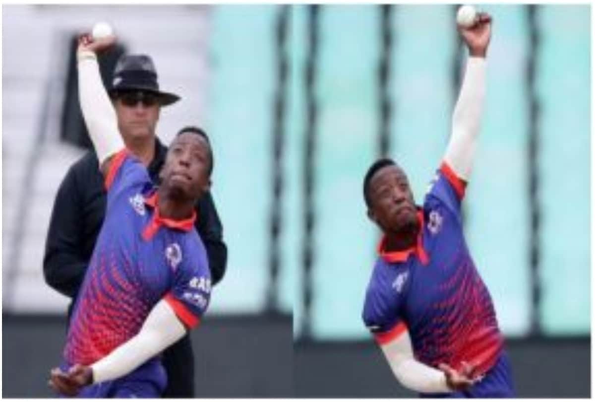Gregory Mahlokwana South African bowler picks up wickets bowling with both arms Watch