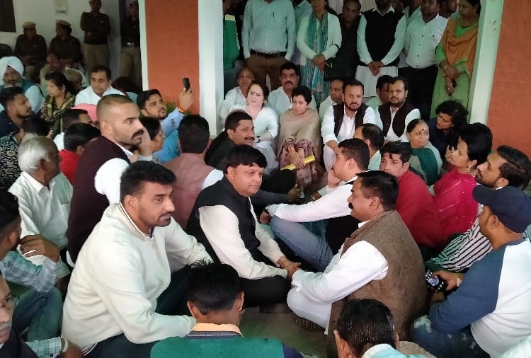 Congress protests against central government in Ambala
