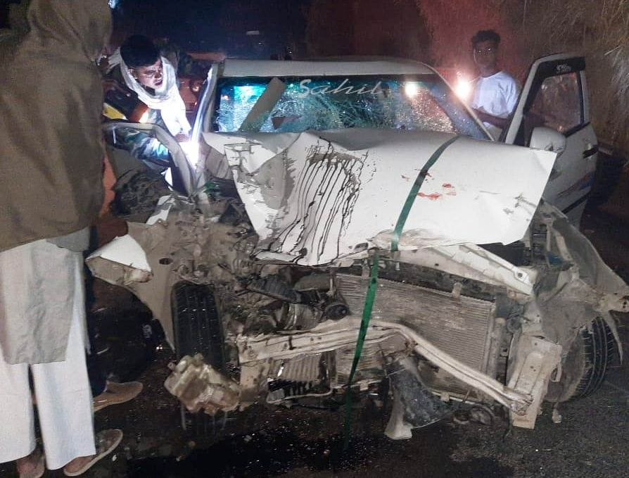 One killed, four injured in road accident