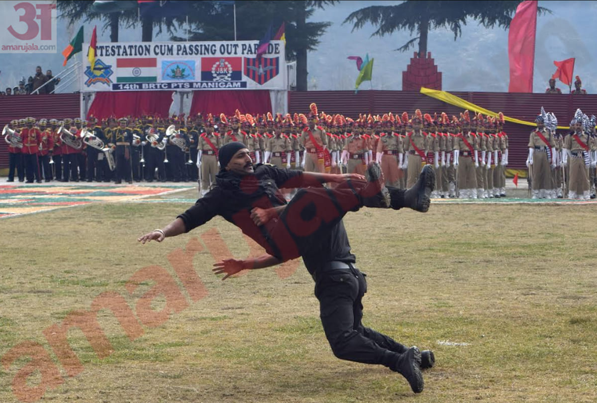 1145 jammu kashmir jawans take oath of only indian constitution first time in paasing out parade