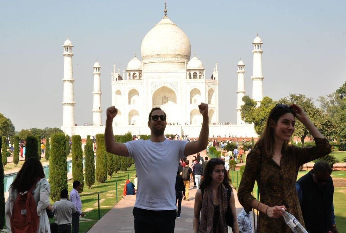 air quality improved and temperature down due to winds in agra
