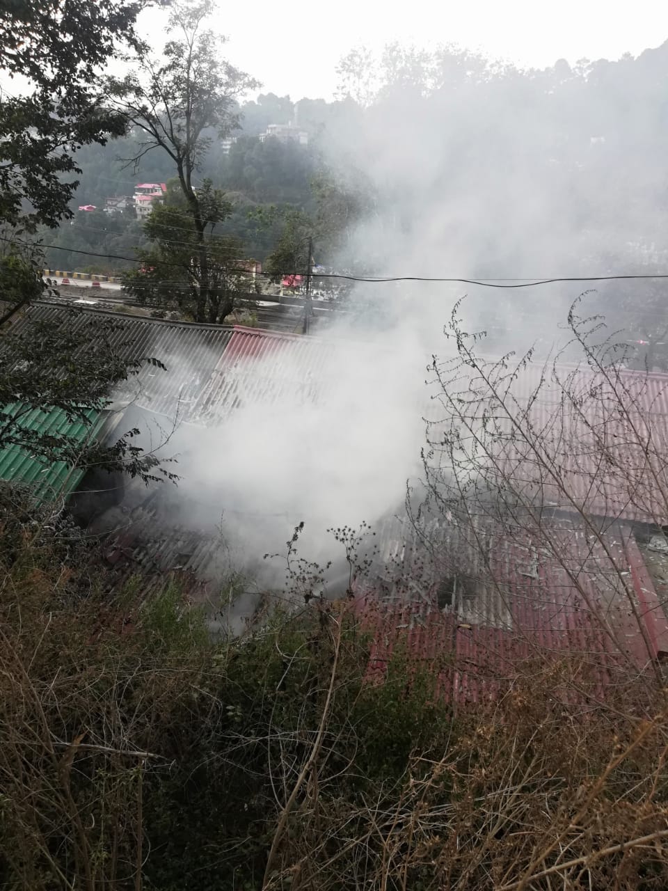fire broke in a pipe industry solan