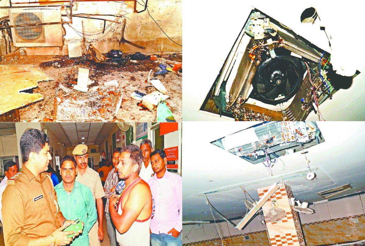 AC Compressor blast in faridabad see photos