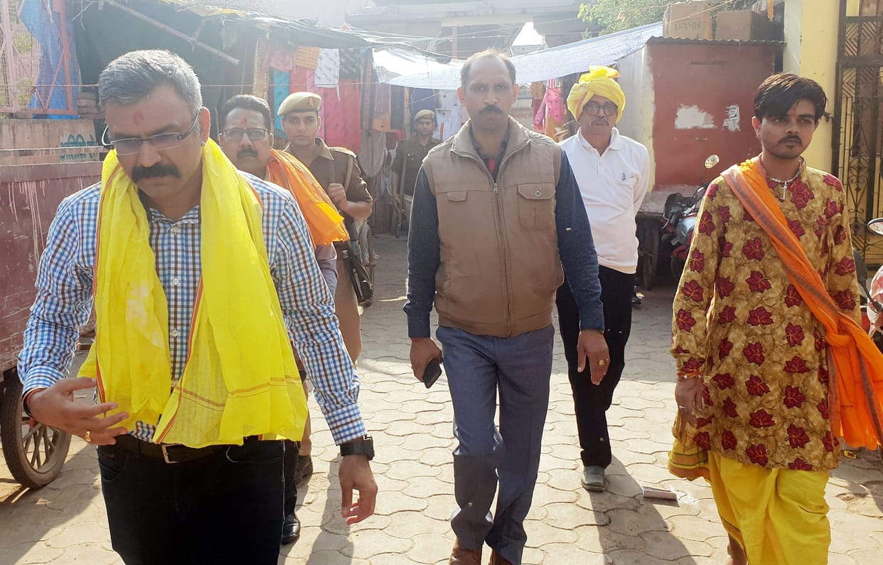 SIt team take the information about two temple raletd parikrima marg