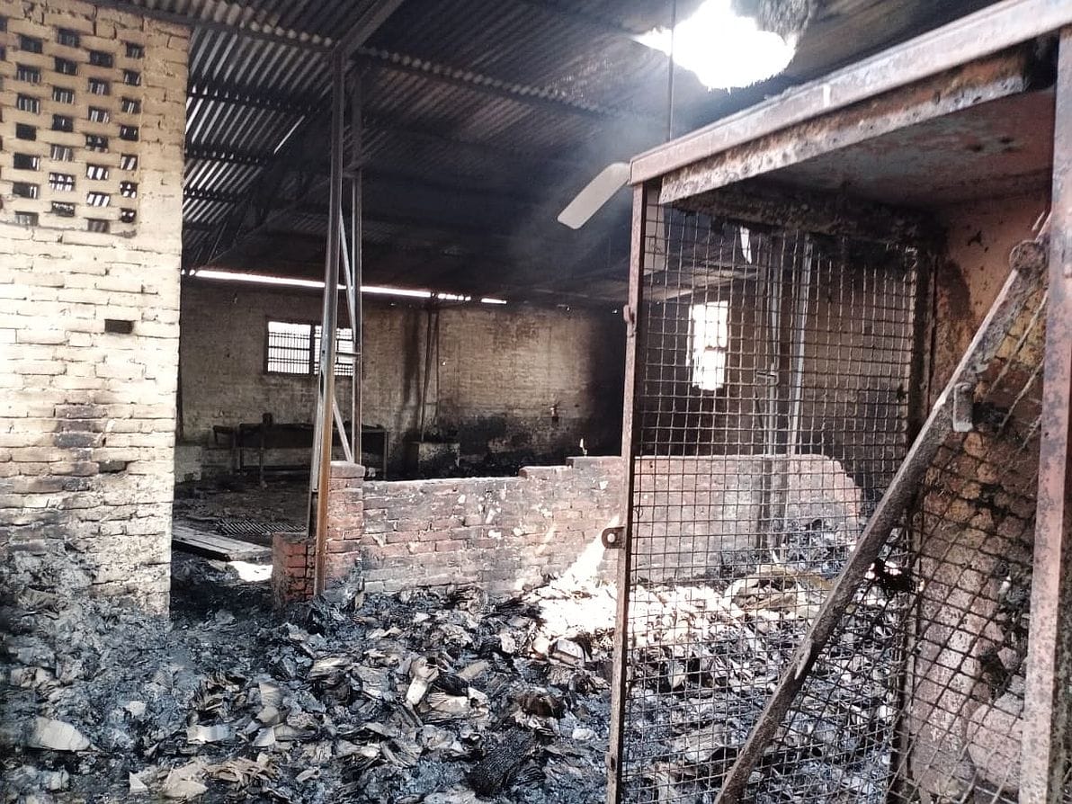 fire in glass factory