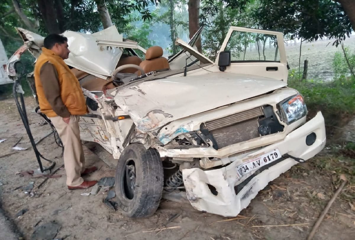 Bolero and bus collide in Barabanki
