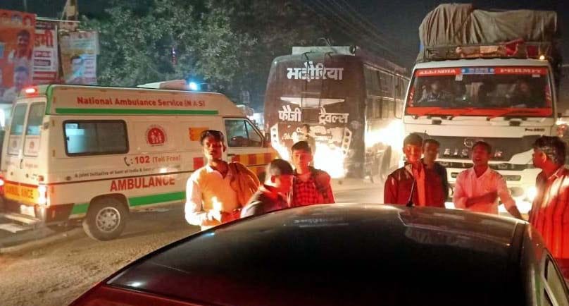 No relief from traffic jam even in traffic month, ambulance stuck for two hours