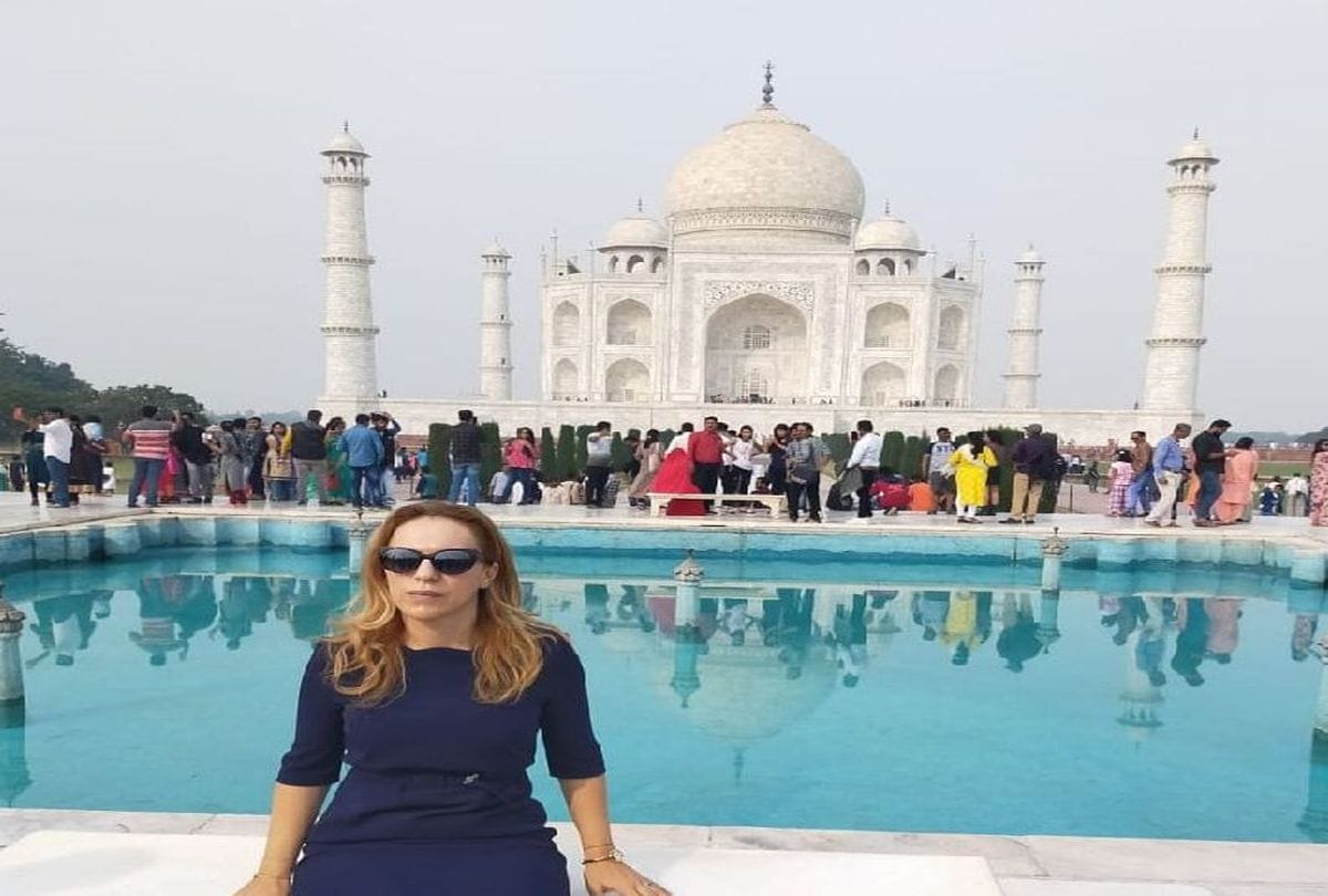 Deputy Prime Minister of Bulgaria Mariana Nikolova visit the Taj Mahal