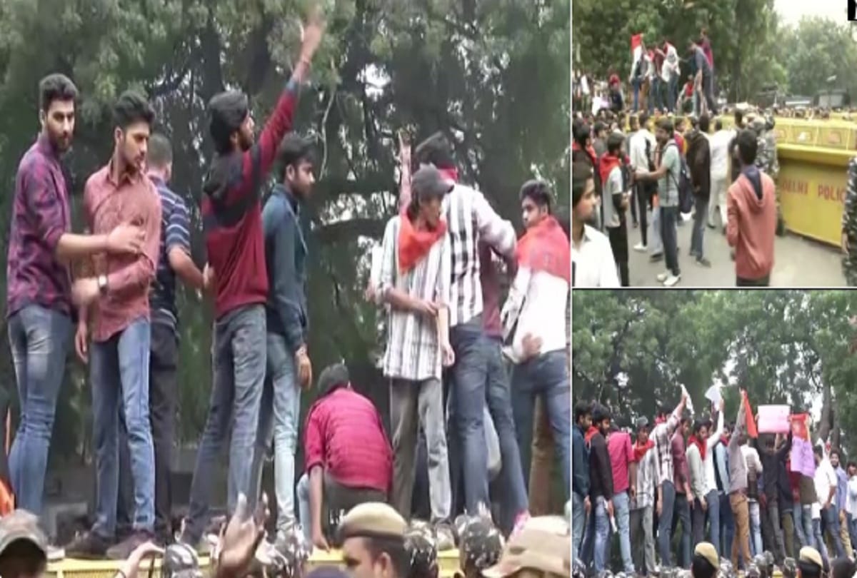 jnu students protest against fee hike gets dusu support march together for demand
