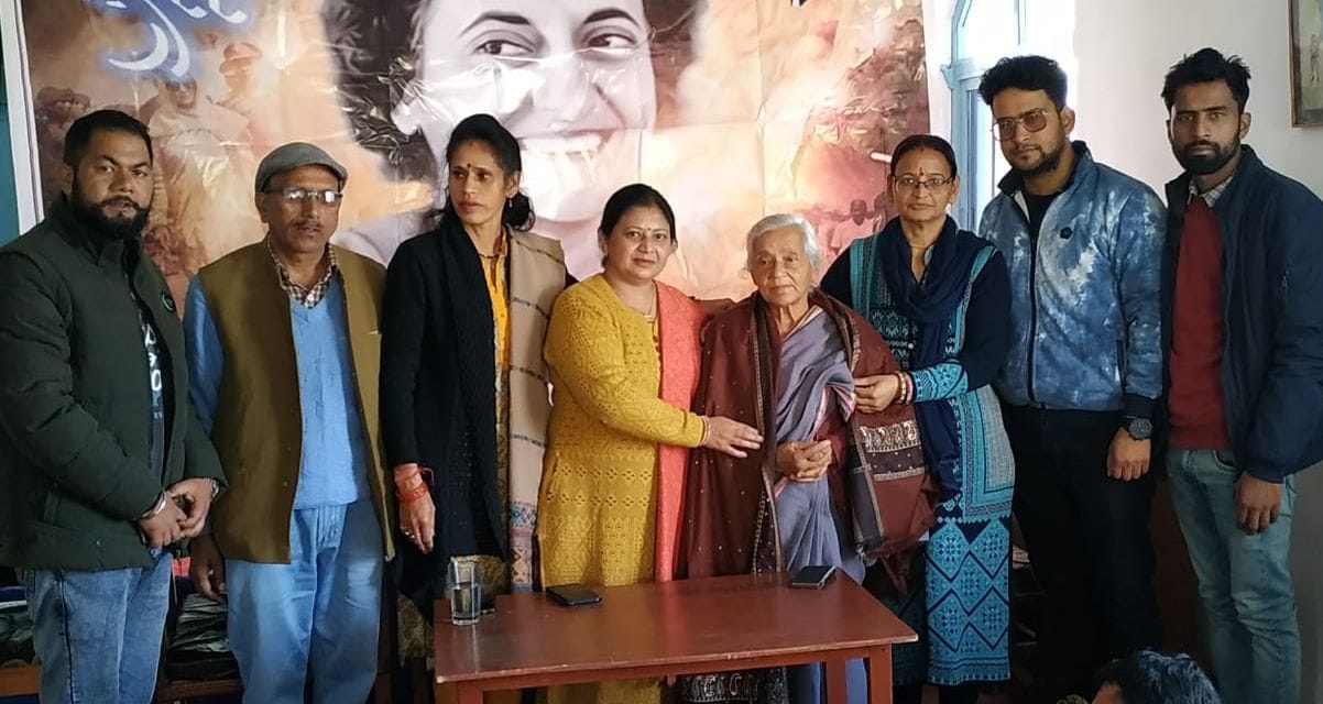 Director and teachers of Mangal Deep Vidya Mandir honored