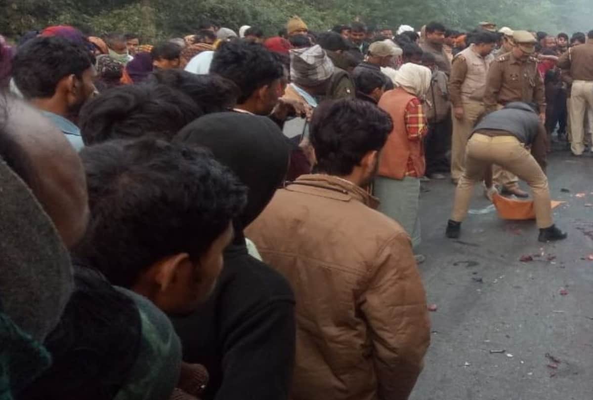 big road accident in lucknow see the photos