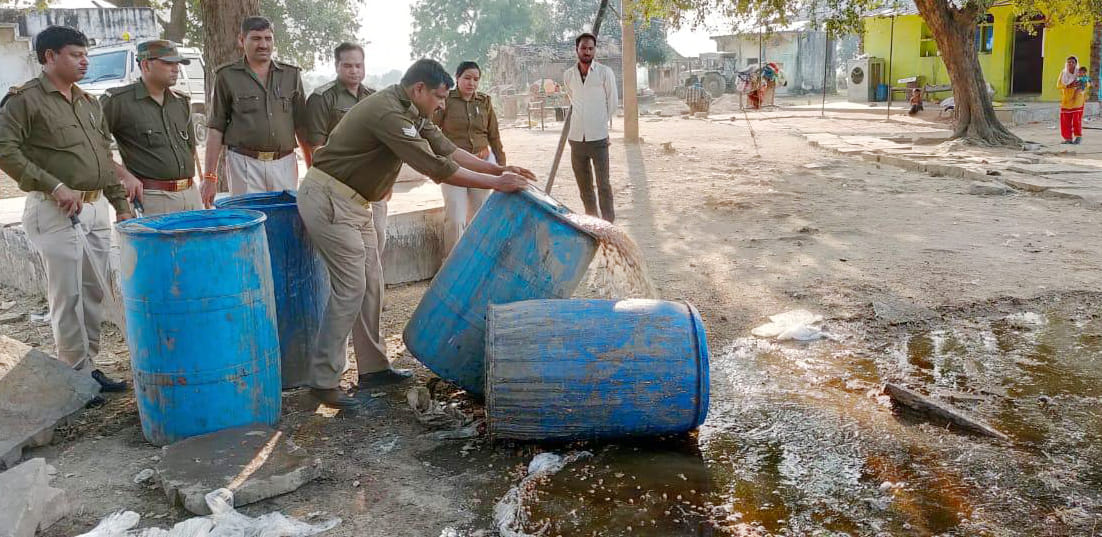 Raw wine was recovered and destroyed 2500kg lahan