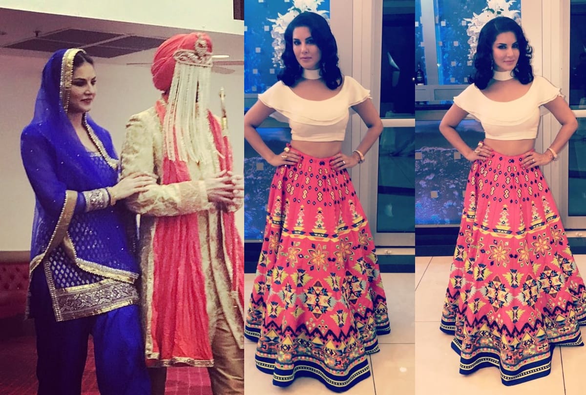 actress sunny leone in traditional dress