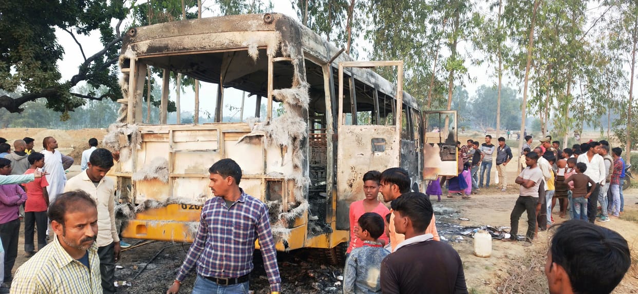 School bus became fireball, 35 children narrowly escaped