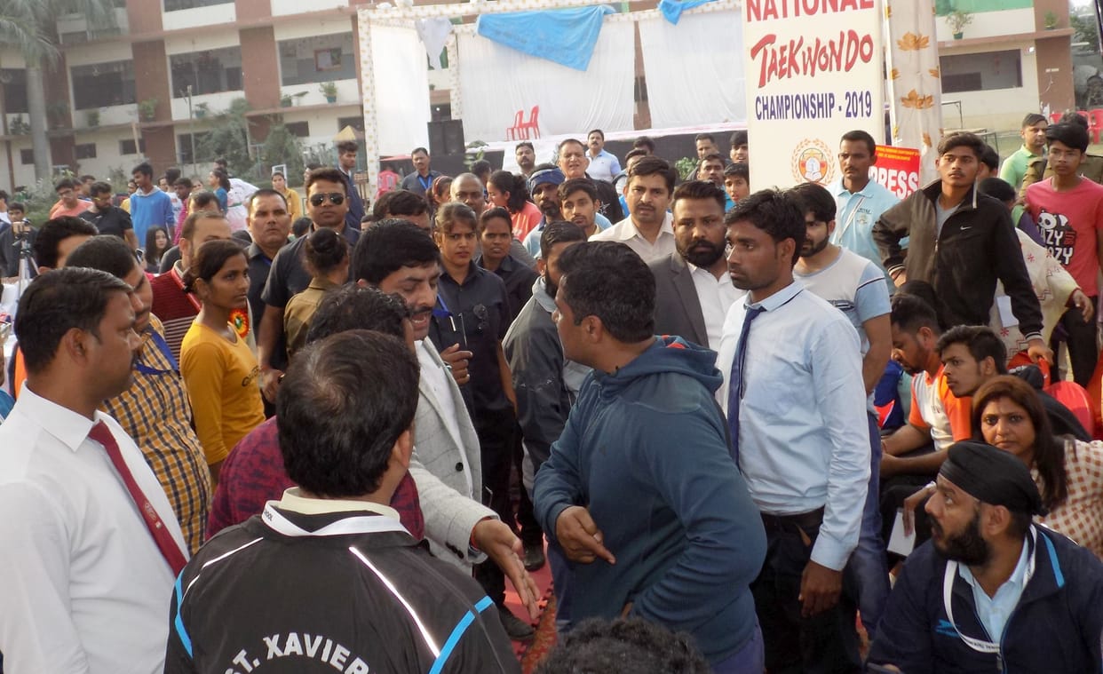 Taekwondo players showed stamina