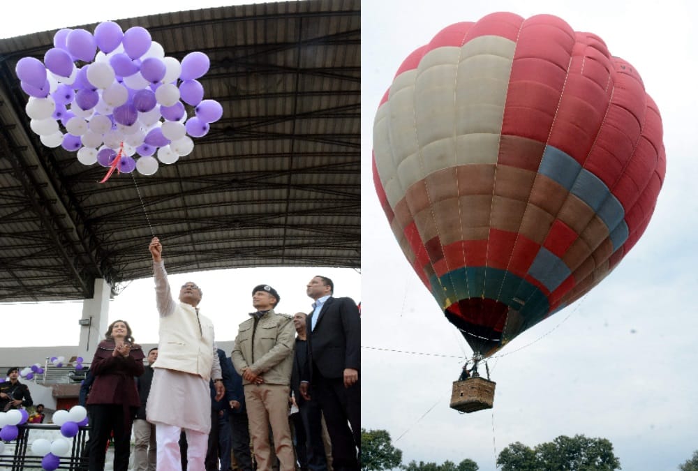 Hot Air Balloon Show in dehradun Cm Trivendra Singh Rawat Announcement for Adventure summit
