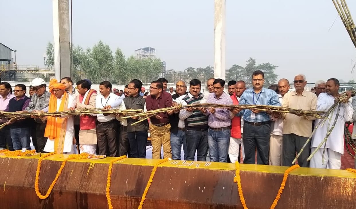 Crushing session of Mankapur sugar mill starts, farmers happy