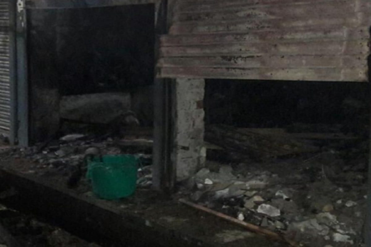 A shop was set on fire near Gurdwara market in Saharanpur district
