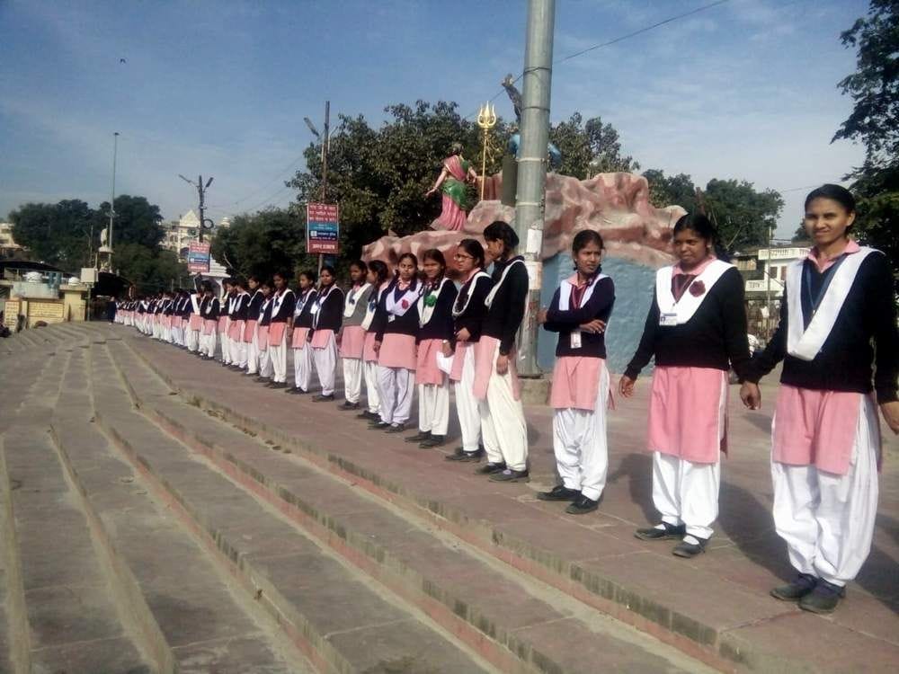 Ganga gave message of cleanliness by creating human chain
