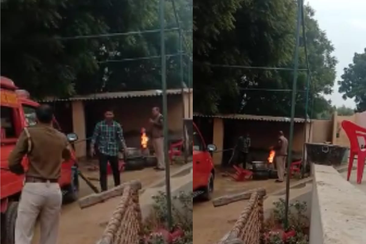 Fire after cylinder bursted in a wedding house in Meerut
