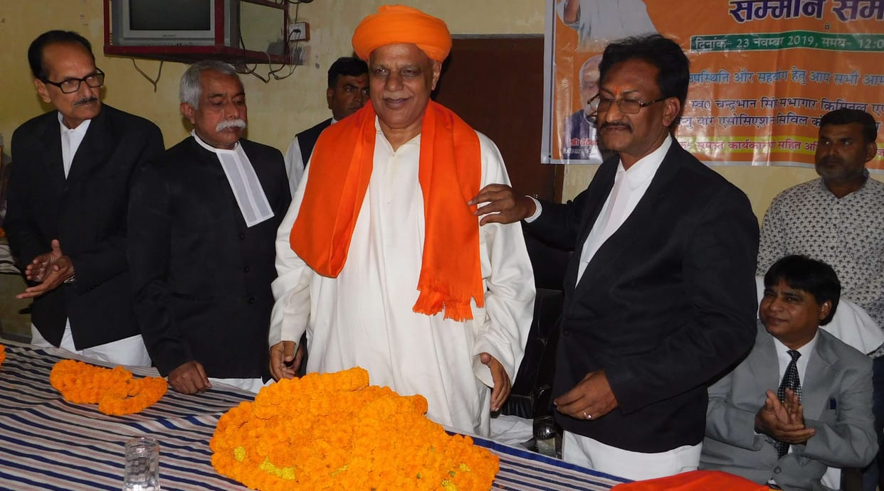 Advocates honored MP Virendra Singh Mast