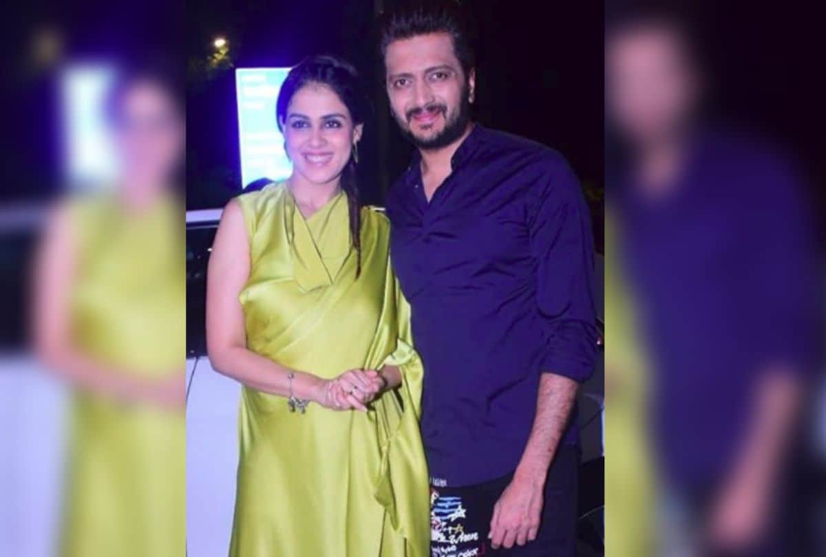 riteish deshmukh wife genelia d souza satin dress users asked is she pregnant
