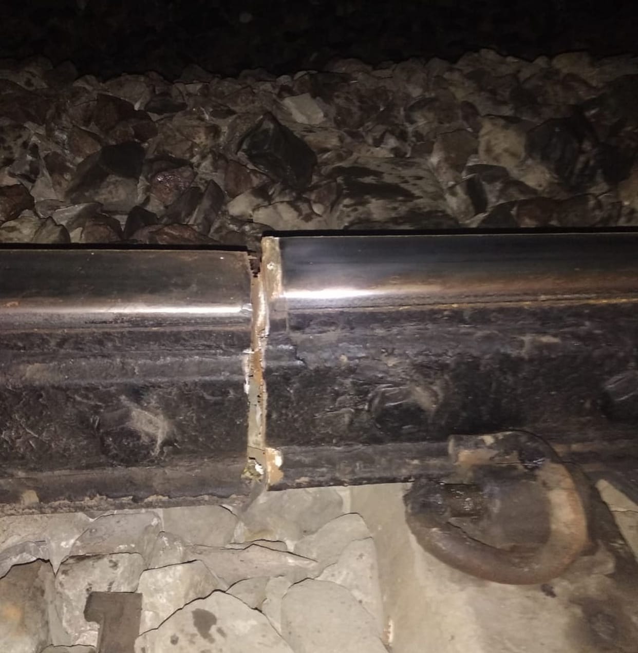 Avadh Assam Express went through the broken track