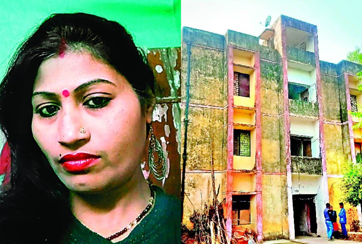 woman died after falling from third floor in lucknow.