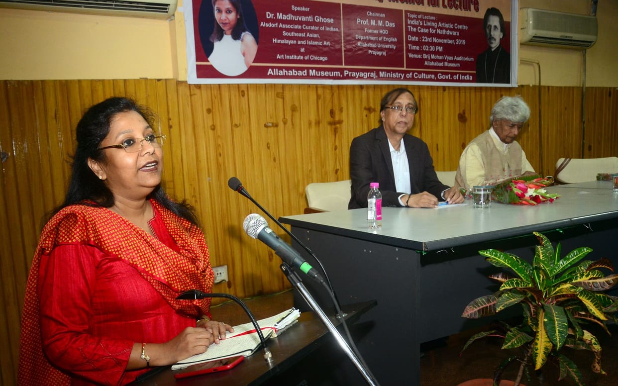Dr. Madhuvanti Ghosh adressed a meeting at Allahabad Muesium